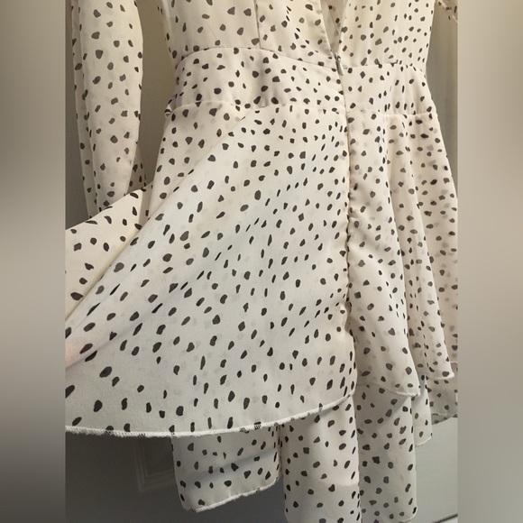 White and Black Spotted Romper. - Picture 7 of 16